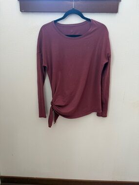 Lululemon Long-Sleeve Side Tie Top in Rose